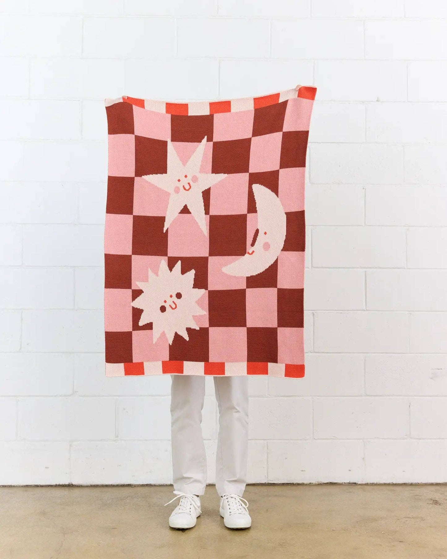 Knit Mini Blanket | Moon & Stars