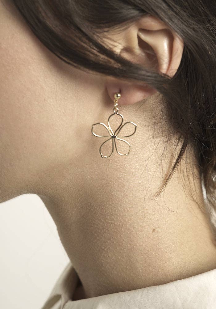 Daisy Drop Earrings | Gold