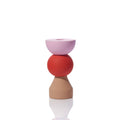 Stacks Candlestick Holder | Tomato