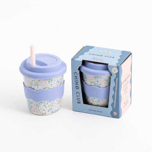Blue Floral Babycino Cup | 8oz