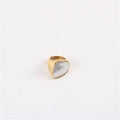 Mother of Pearl | Large Gold Ring