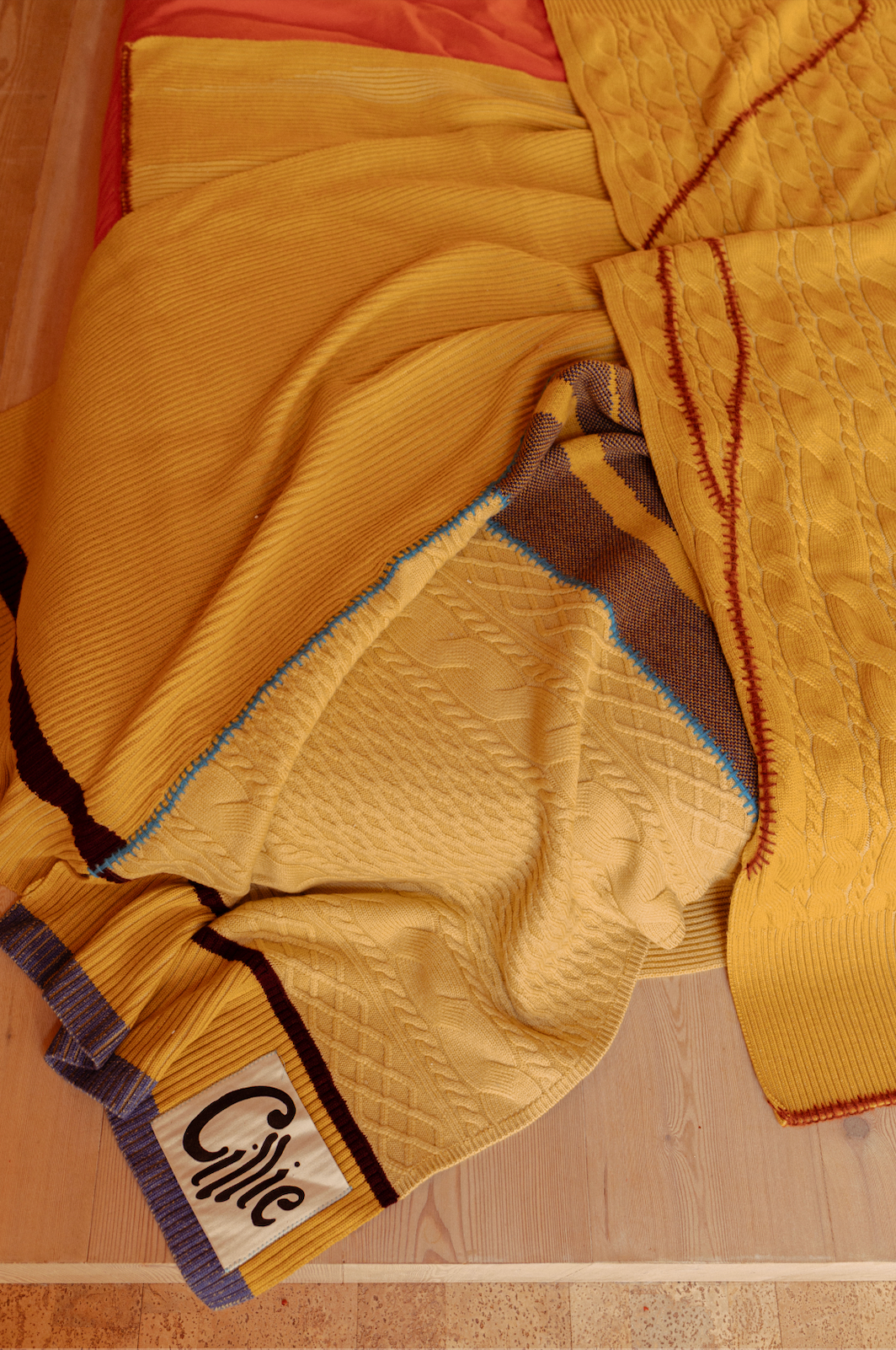 Knitted Patchwork Throw | Cedrat