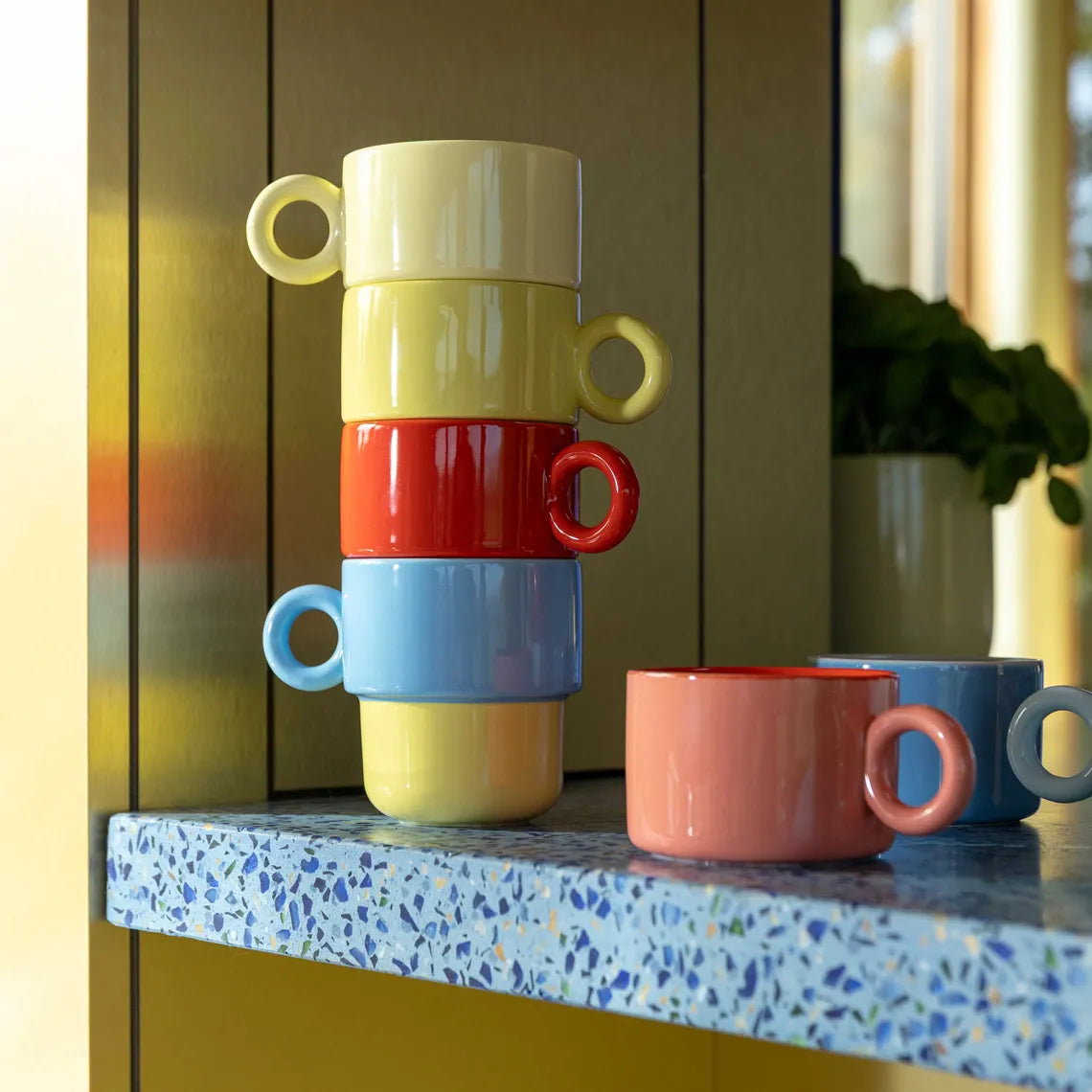 Large Red Chiquito Mug |  Set of 2