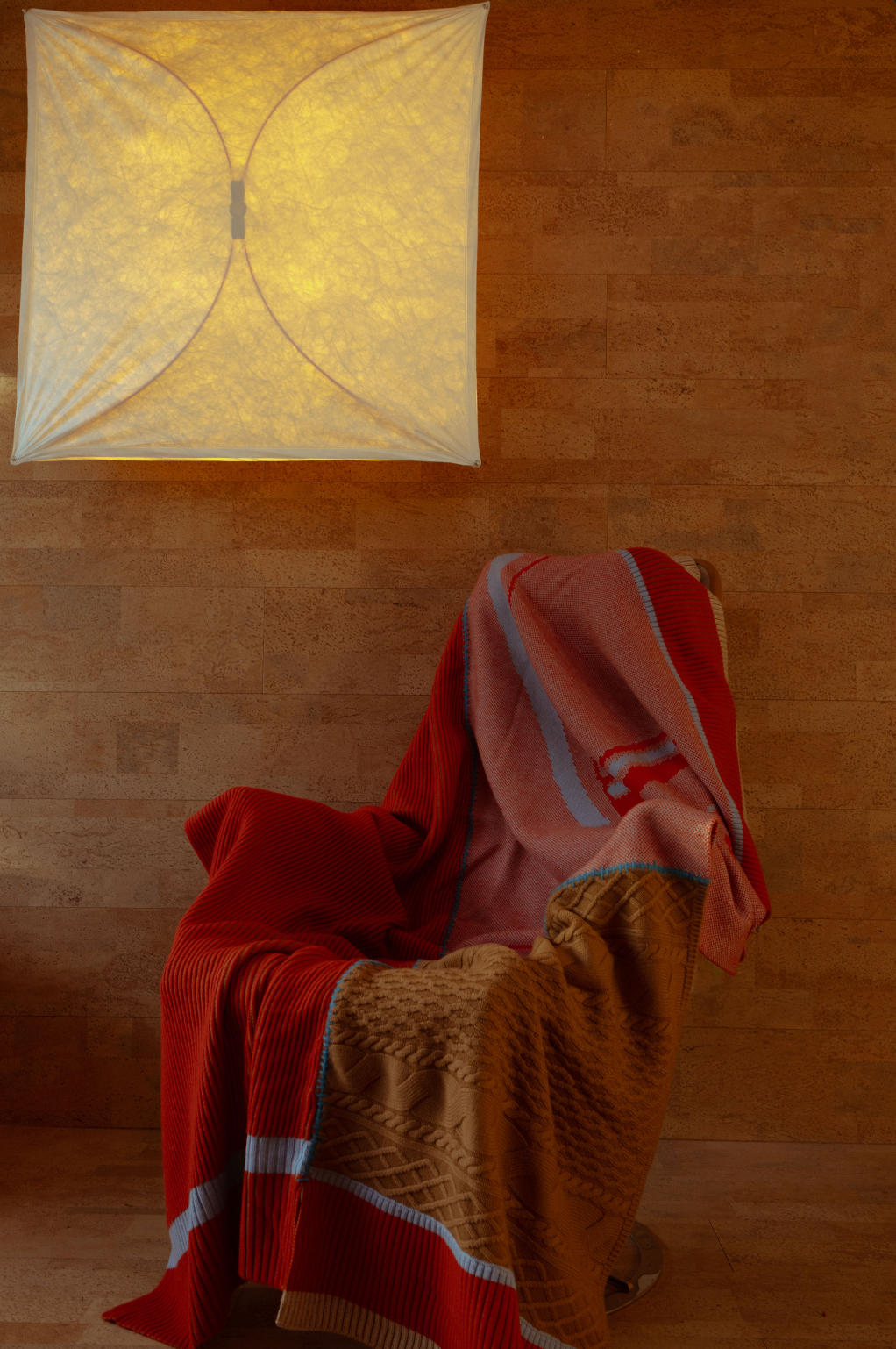 Knitted Patchwork Throw | Poppy