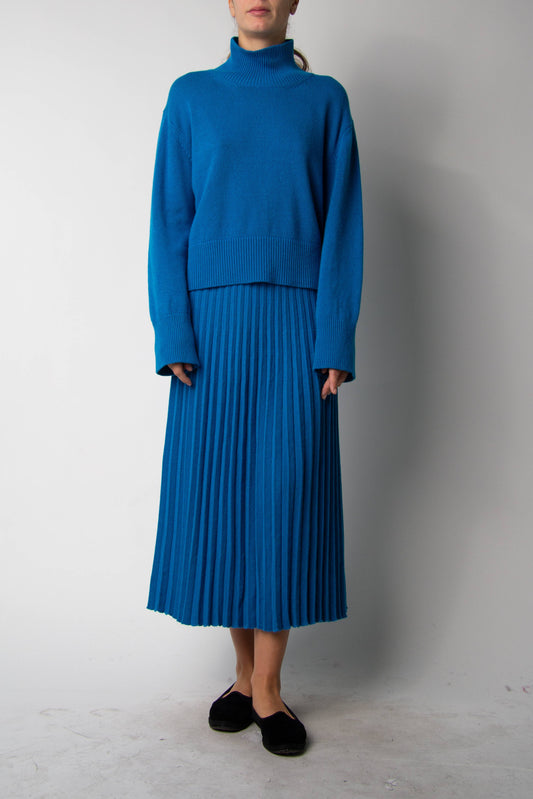 Cashmere Blend | Knit Pleated Skirt