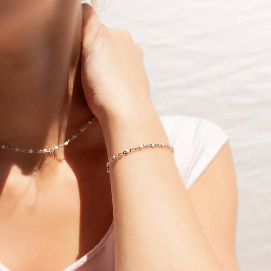 Confetti Chain Bracelet | white