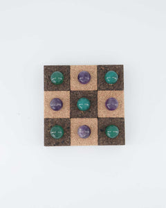 Tic Tac Toe | Green Agate & Amethyst