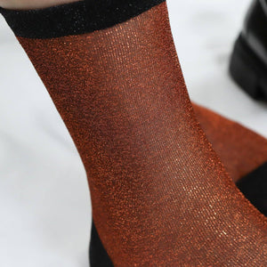 Women's Crew Sock | Sheer Glitter