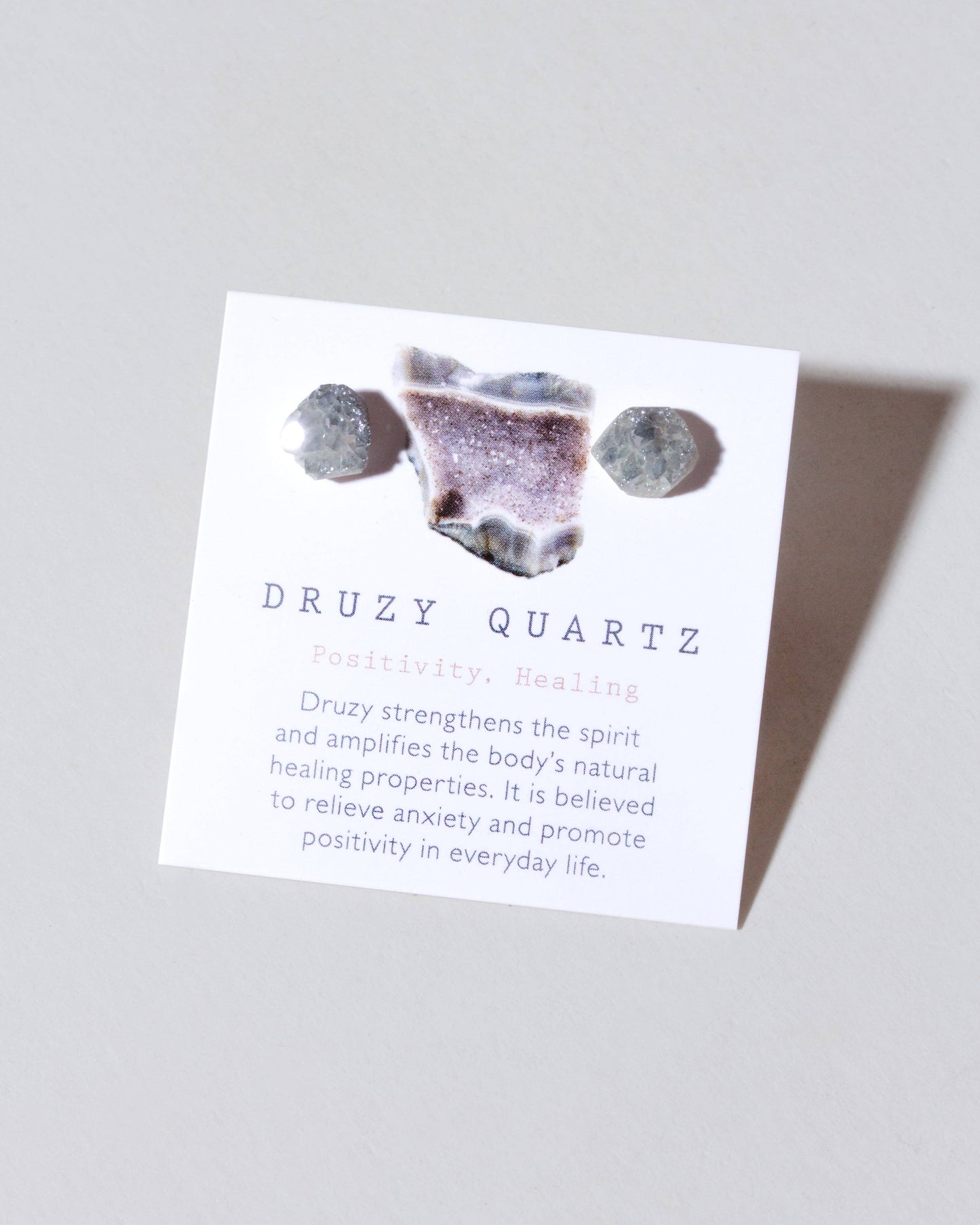 Stardust Druzy Studs | Light Blue