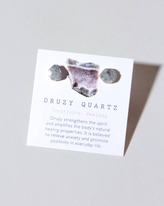 Stardust Druzy Studs | Light Blue