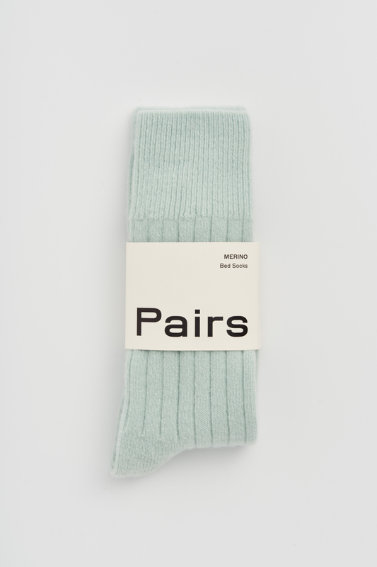 Merino Bed Socks | Winter Mint