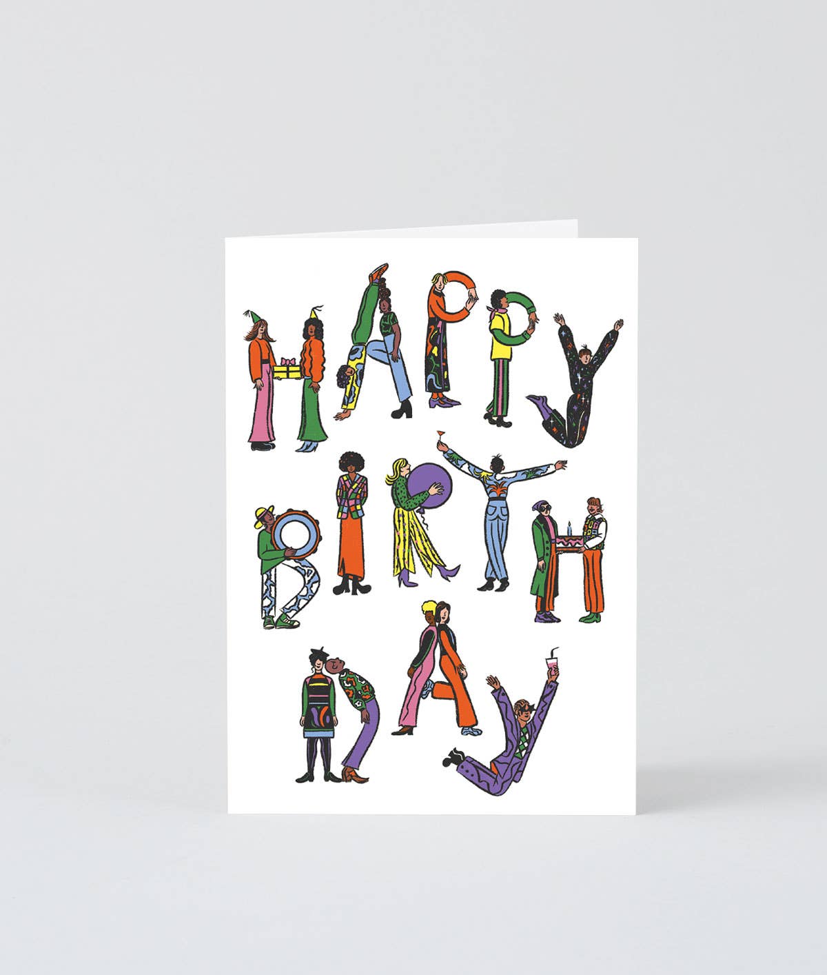 'Happy Birthday People' Greetings Card