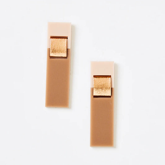 Arya Earrings | Beige / Coffee