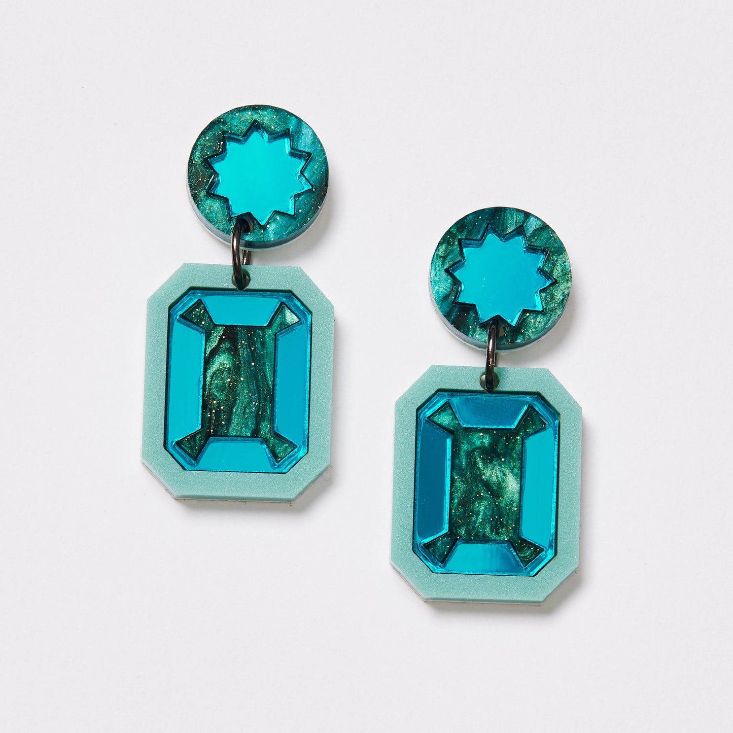 Brilliant Drop Earrings | Emerald