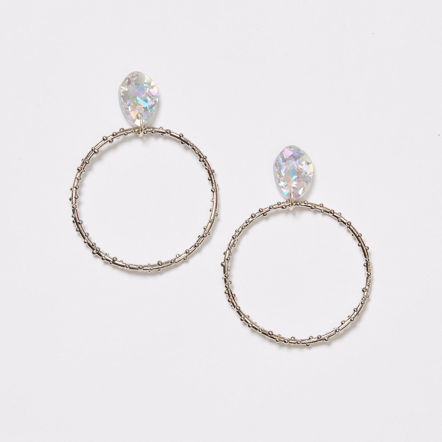 Neptune Hoop Earrings | Silver/Silver