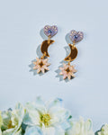 Mia Earrings | Gold Grey