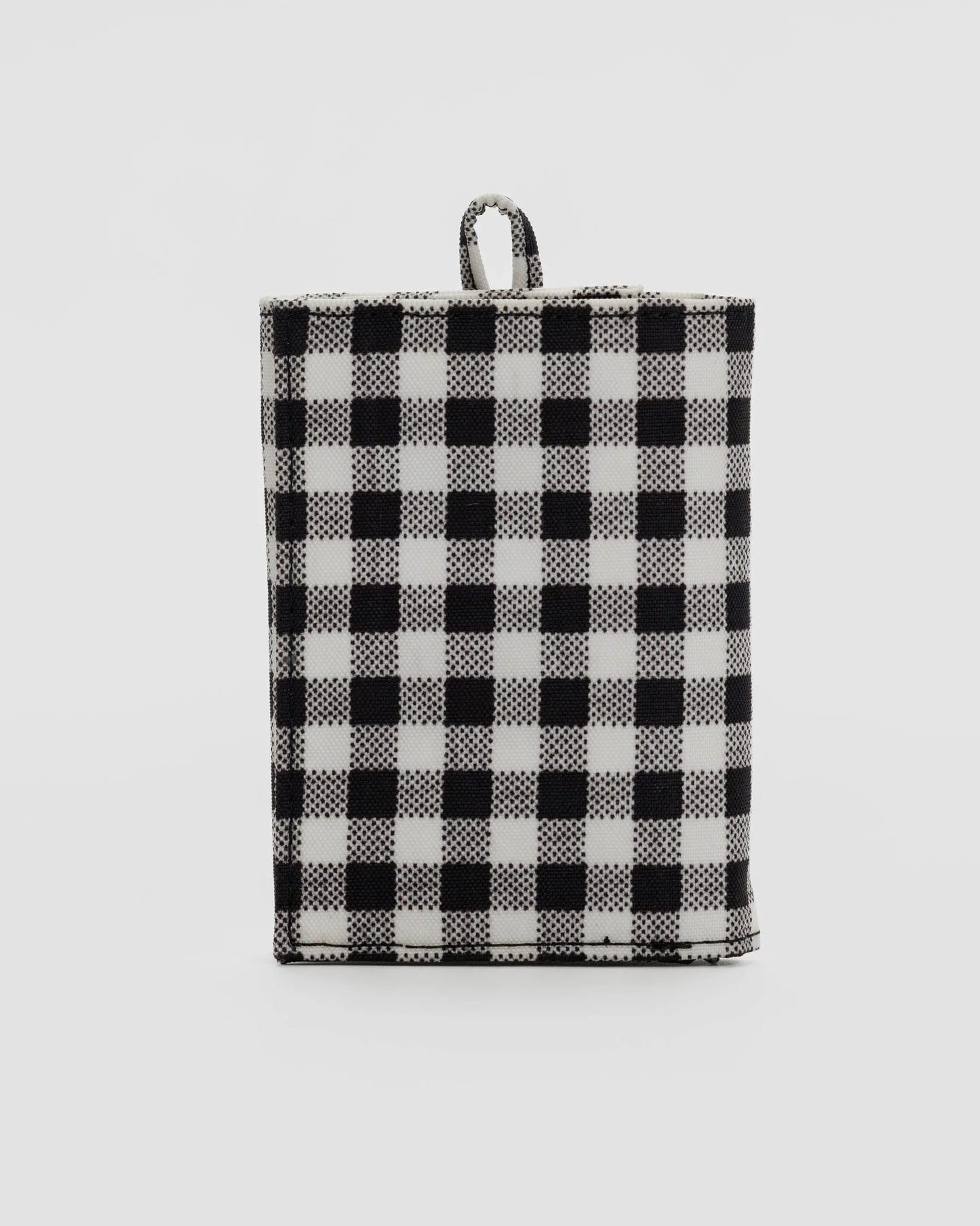 Snap Wallet | Black & White Gingham