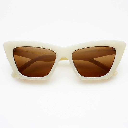 Siena Cat Eye Sunglasses | Milky White