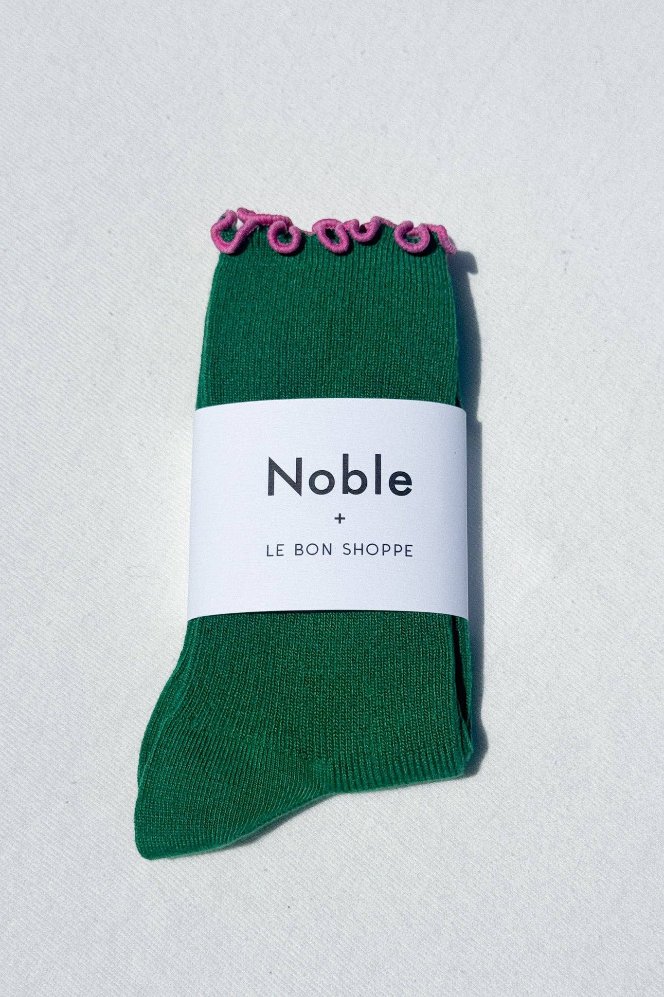 Ruffled Modal Socks | Green