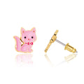 Pink Kitty | Stud Earrings