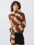 Stripe Wool Knit Cardigan/Scarf Set | Various Colours