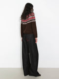 Fair Isle Knit Cardigan | 100% Wool