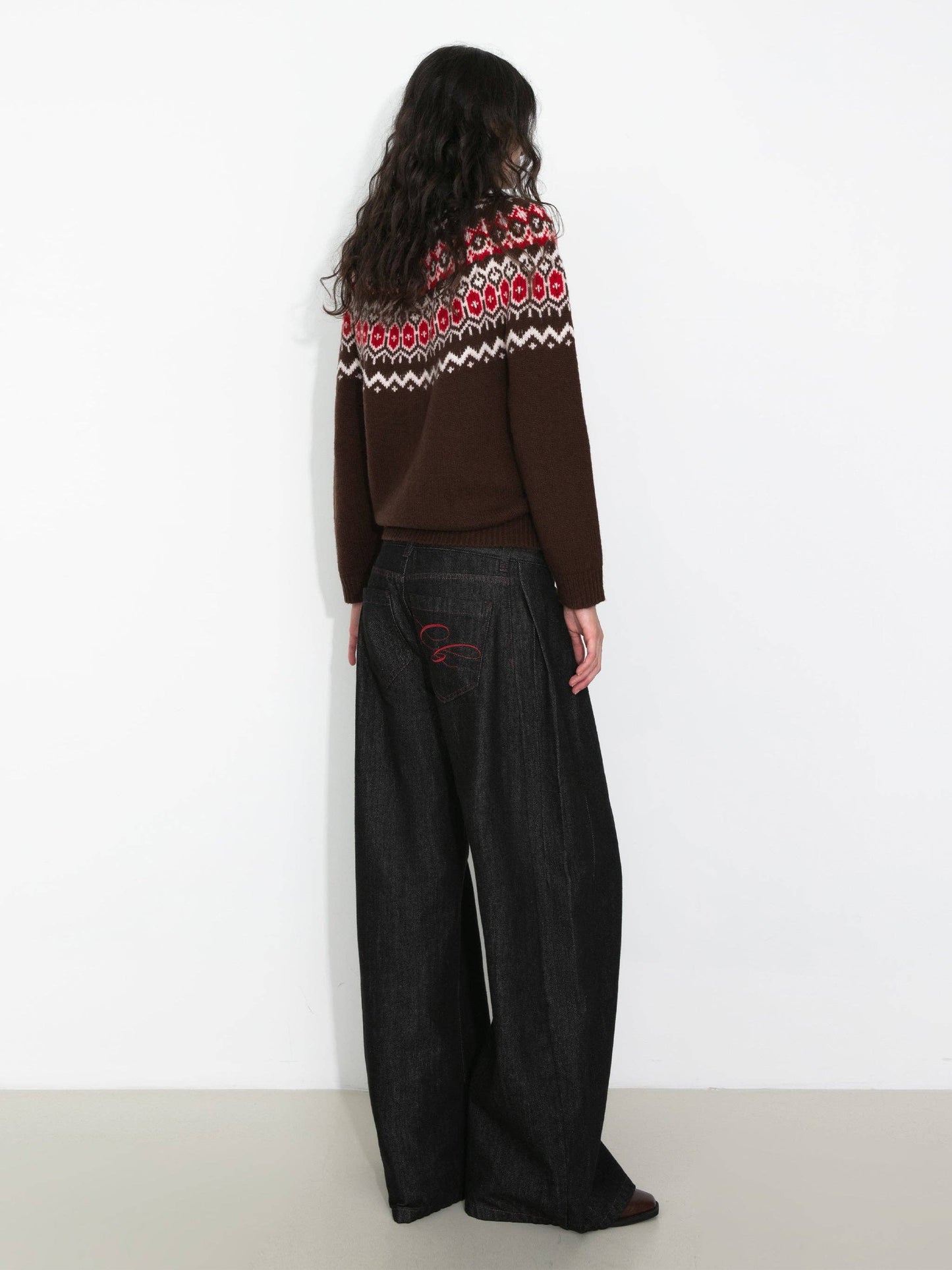 Fair Isle Knit Cardigan | 100% Wool