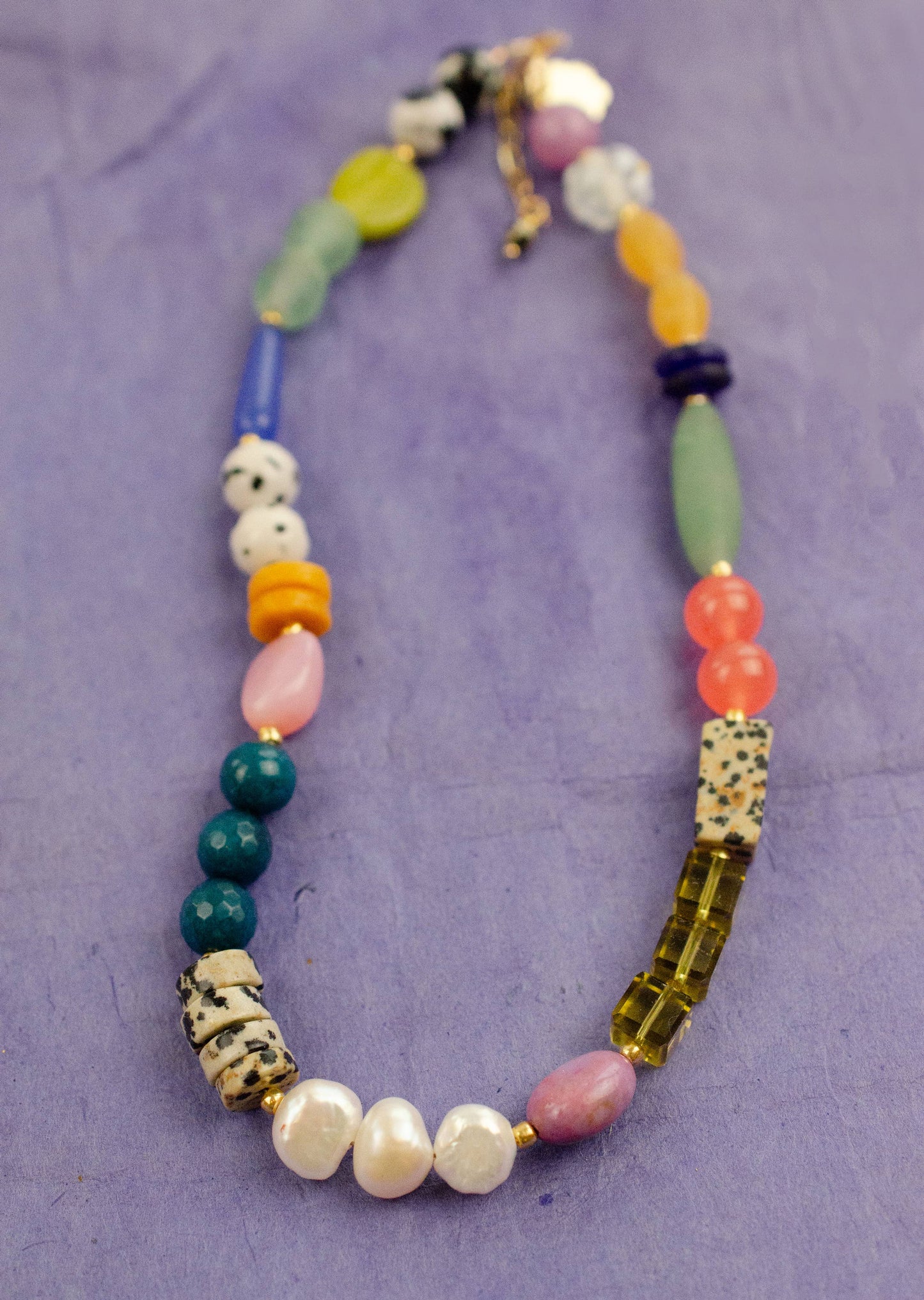 Pearl Beaded Necklace | Multicoloured