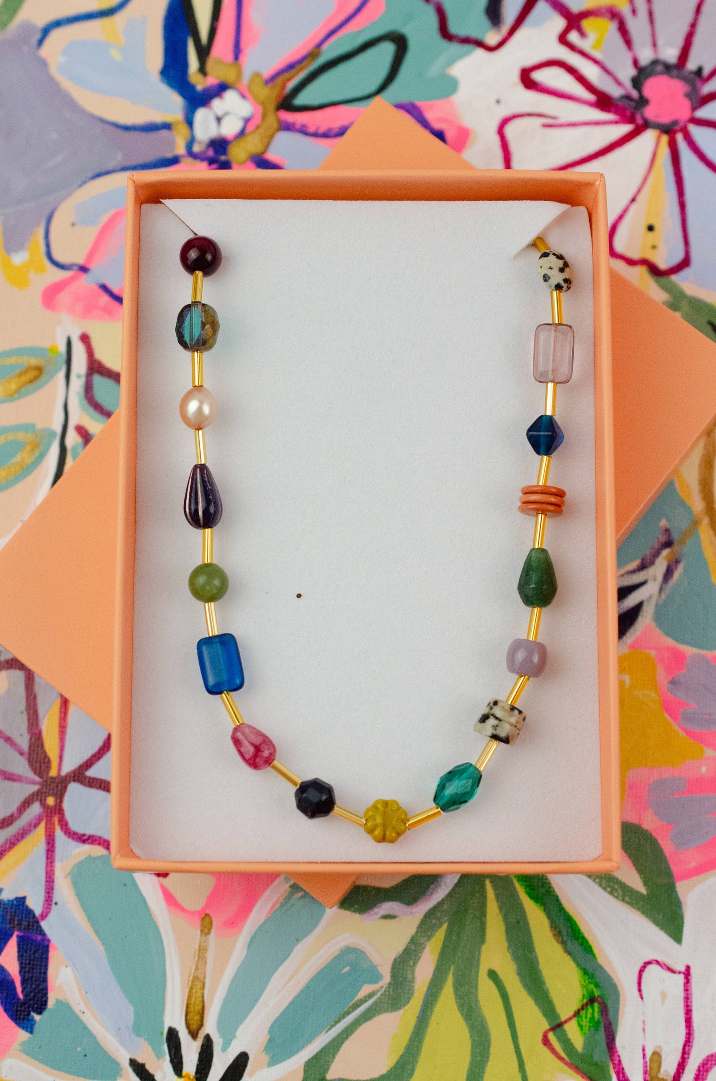Mariposa Jewel Tone | Beaded Necklace