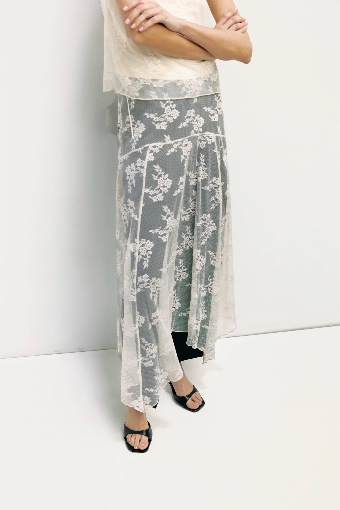 The Jennifer Skirt | Asymmetrical Lace Skirt