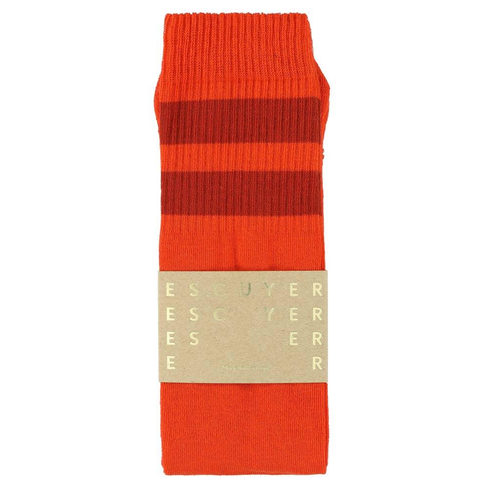 Unisex Tube Socks | Orange & Red
