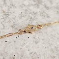 Dainty Hamsa Evil Eye Bracelet | Gold + Crystal