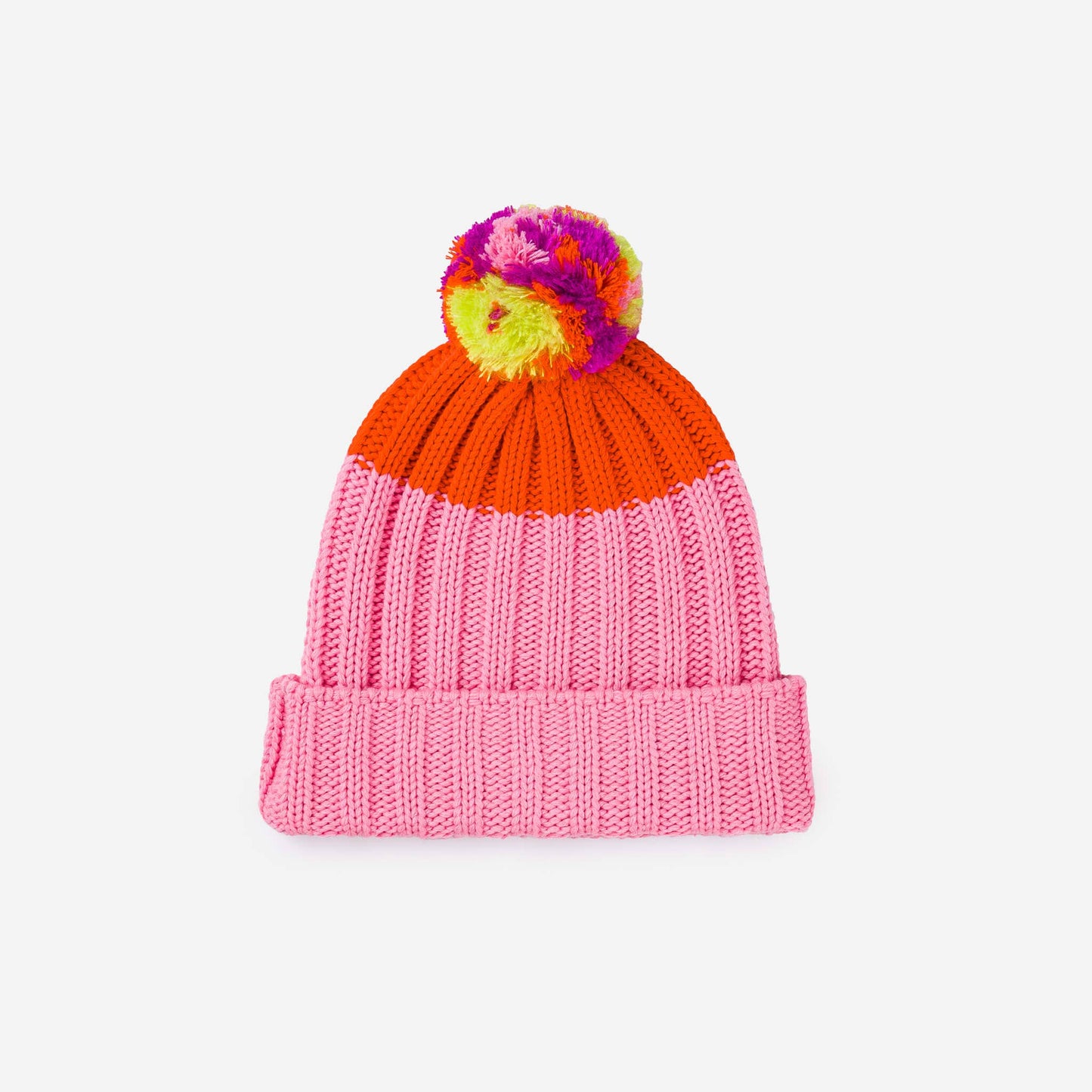 Chunky Colorblock | Knit Pom Beanie