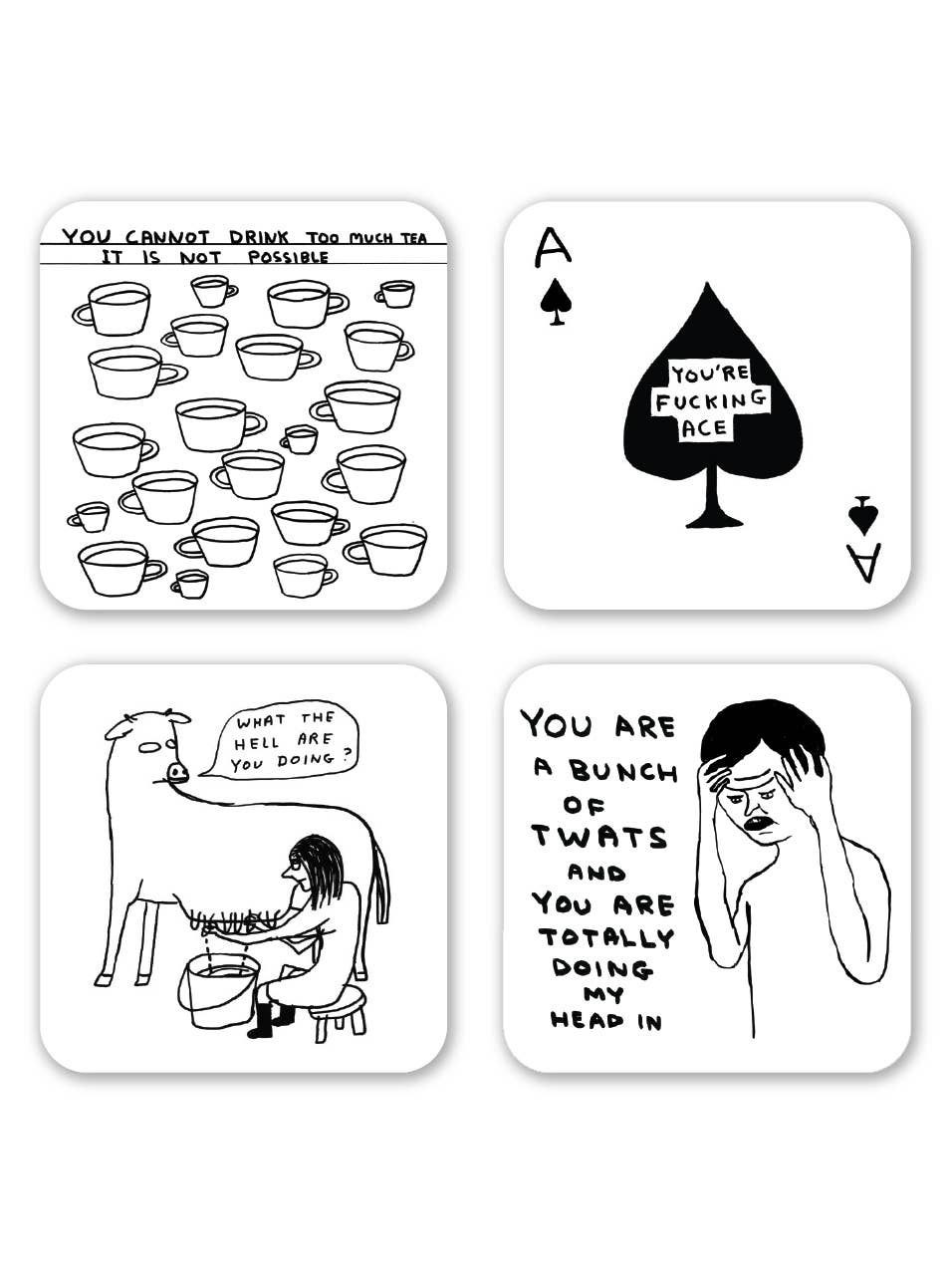 David Shrigley x Coaster Set | Set of 4