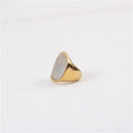 Mother of Pearl | Large Gold Ring