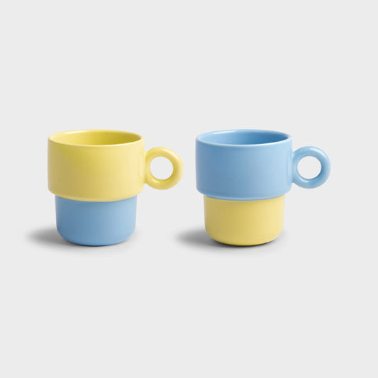 Large Blue Chiquito Mug |  Set of 2