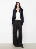 Striped Long-Sleeve Knit Cardigan | Two Colours