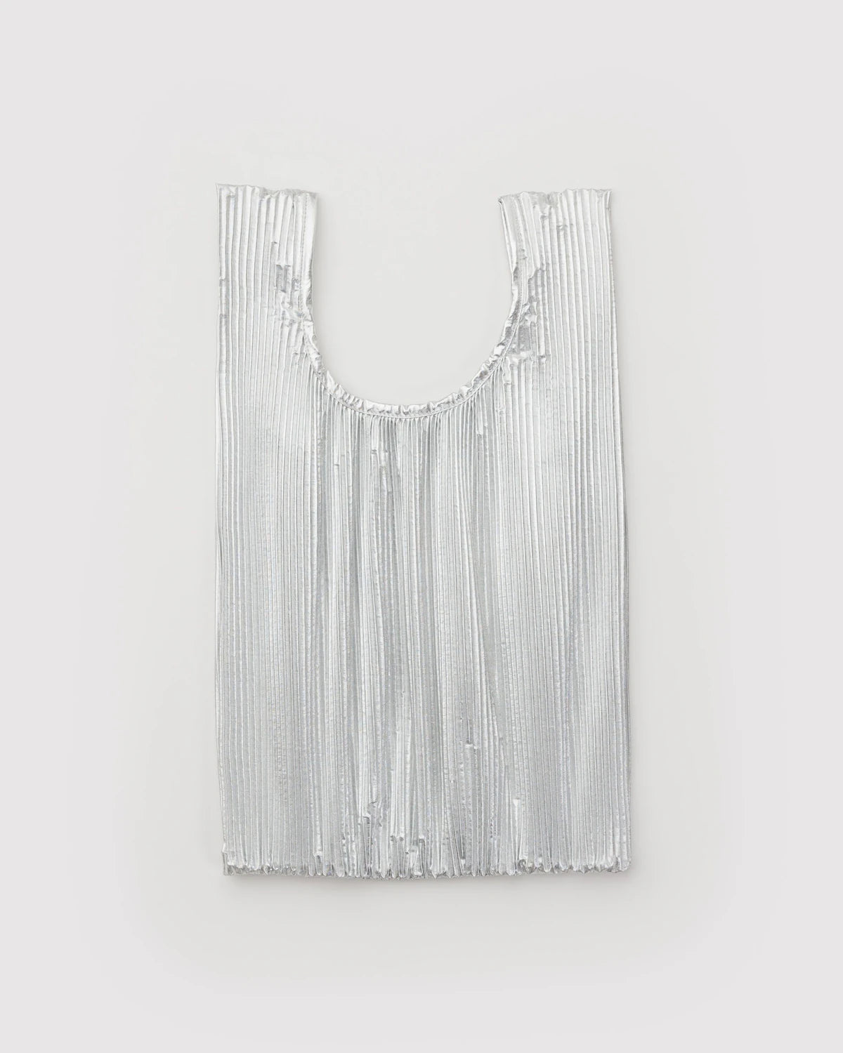Pleated Baggu | Chrome Metallic