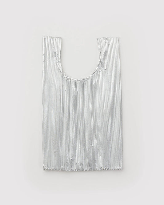 Pleated Baggu | Chrome Metallic
