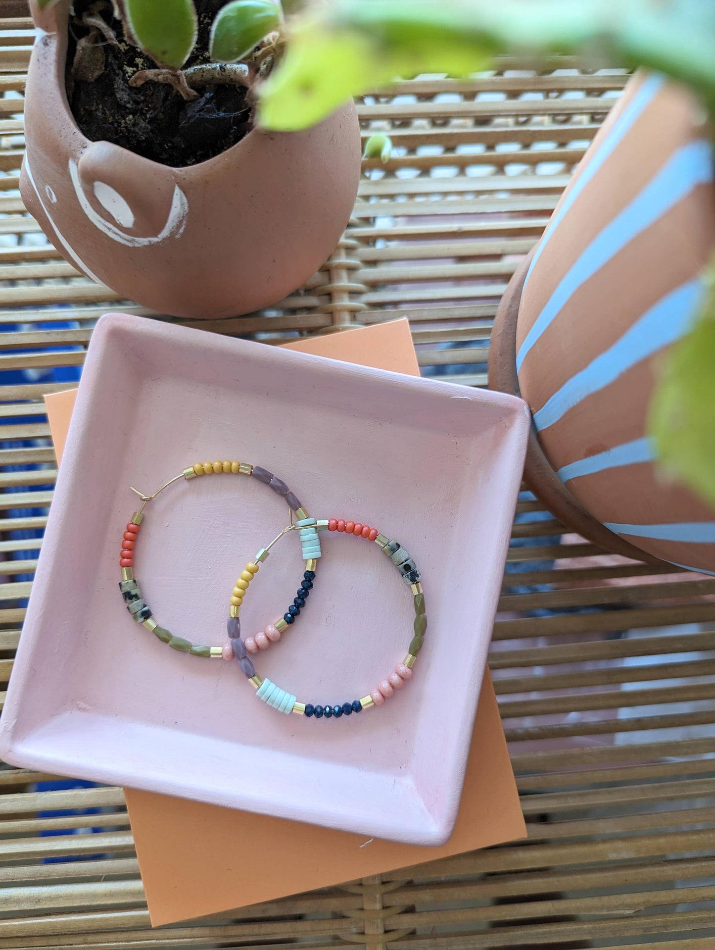Meg beaded hoops