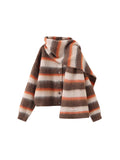 Stripe Wool Knit Cardigan/Scarf Set | Various Colours
