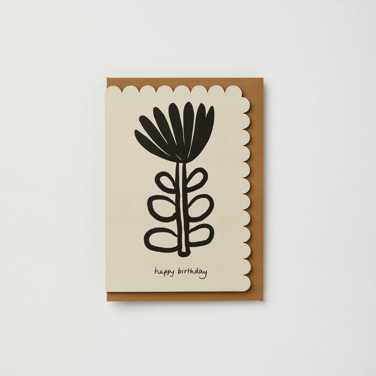 flower happy birthday card