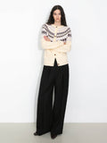Fair Isle Knit Cardigan | 100% Wool