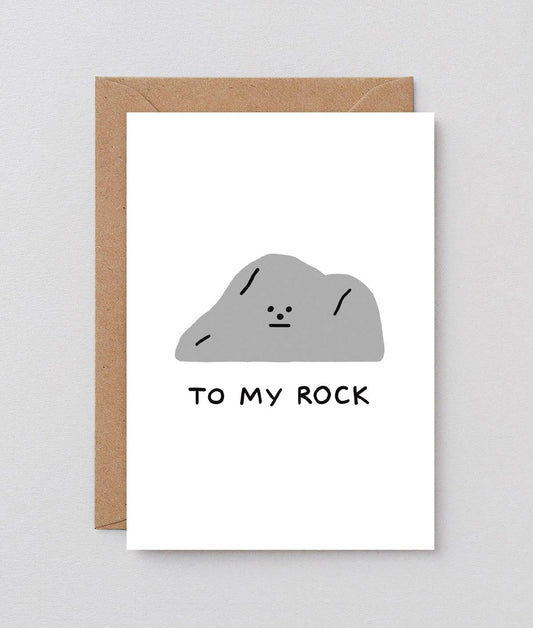 To My Rock Greetings Card