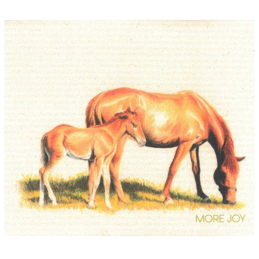 Baby Horse with Mum | Swedish Towel