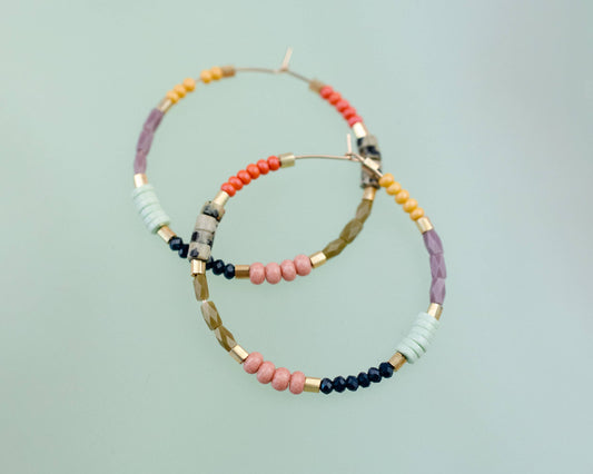 Meg beaded hoops