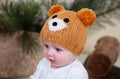 Bear Face Beanie | Caramel