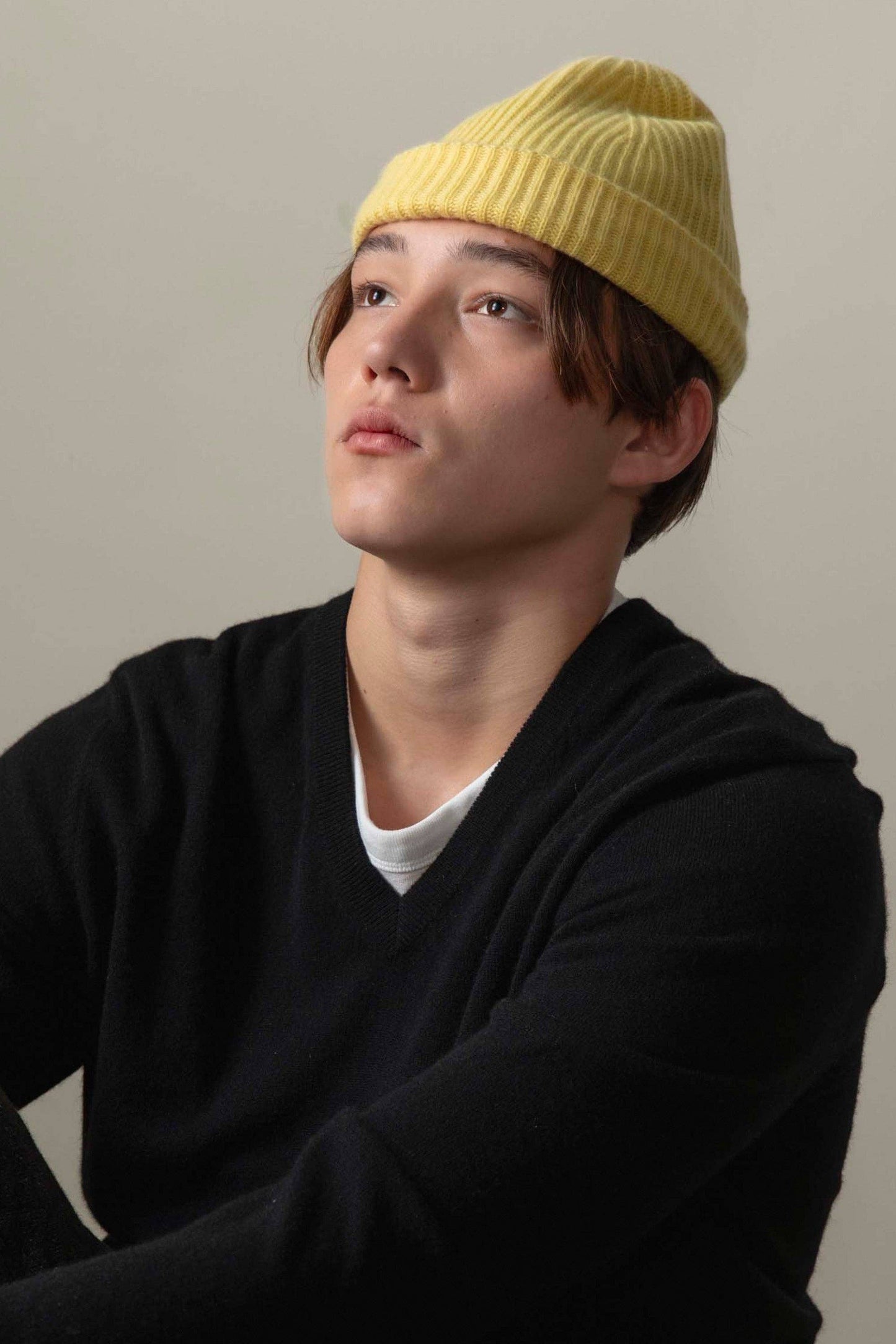 Cashmere Ribbed Beanie | Various Colours