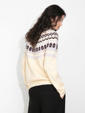 Fair Isle Knit Cardigan | 100% Wool