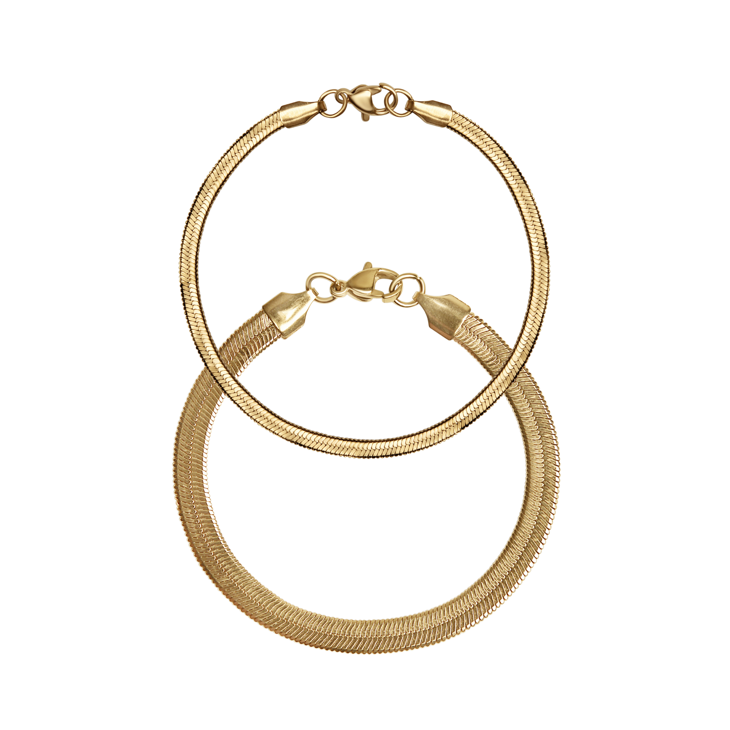 Herringbone Chain Bracelet | Gold